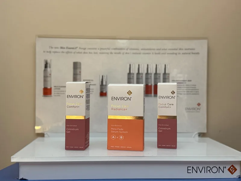 Environ Focus Care products displayed at Serenity Med Spa