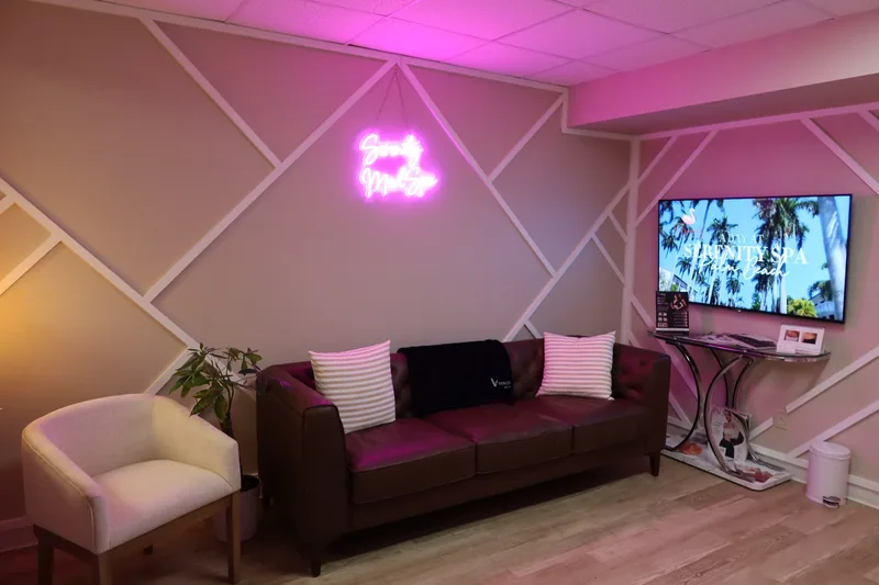 Waiting area at Serenity Med Spa in Palm Beach Gardens, Florida